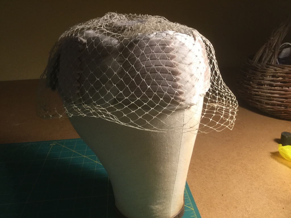Costume Tan Pillbox Feathers